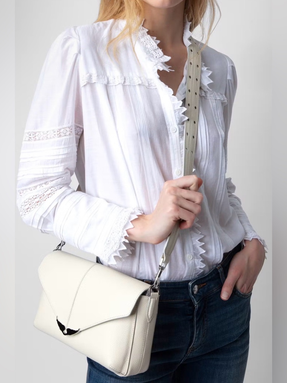 NWT Zadig & Voltaire Borderlne Daily Leather Crossbody Bag